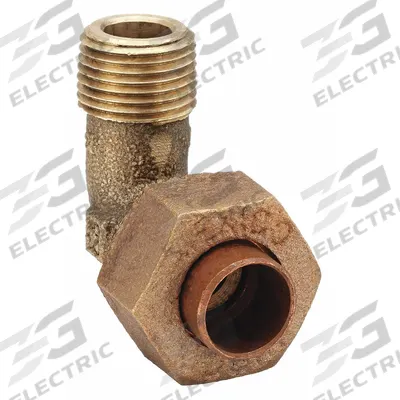 NIBCO Sweat Fitting Elbow: 1 in CTS x 1 in Pipe, Cup x MNPT, Bronze (MPN 707-4-6-LF 1) - Low-Lead Cast Copper & Bronze Tube Fittings