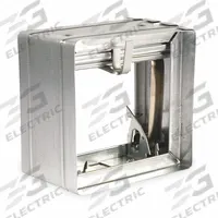 17.75"H-W 3.7"L Square GStl Fire Dampr: Dynamic, 18 in H, 18 in W, 3 3/4 in L, Spring, Normally Open (MPN 2TGG1). Key specifications — Brand: DAYTON; Blade Type: Curtain; Closure Type: Spring; Mounting Position: Vertical.
