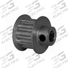 DAYTON Timing Pulley: Modified Curvilinear, Fixed, For GT Timing Belt Section, For 9 mm Belt Wd (MPN 12-5P09-6FA3). Key specifications — Brand: DAYTON; Finish: Clear Anodized; For Belt Series: Powerhouse®.