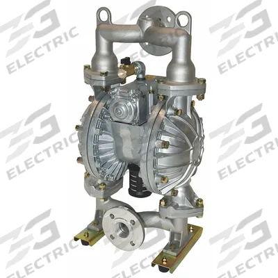 Dayton Double Diaphragm Pump: Aluminum Body, 1 1/2 in, Flange Connection with NPT Threads - Aluminum Housing AODD Pumps