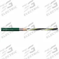 CHAINFLEX Servo Motor Cable: (4) 14 AWG (2.5)/(2) Shielded Twisted Pr 16 AWG (1.5), Green (MPN CF21-25150202). Key specifications — Conductor Grouping: (4) 14 AWG/(2) Shielded Twisted Pair 16 AWG; Includes Ground: Yes; Overall Length: Order by the Foot; Minimum Bend Radius Factor - Fixed: 4 x OD; Minimum Bend Radius Factor - Flexible: 6 x OD; Brand: CHAINFLEX.