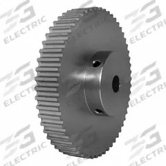 DAYTON Timing Pulley: Modified Curvilinear, Fixed, For GT Timing Belt Section, For 9 mm Belt Wd (MPN 56-5P09-6A5). Key specifications — Brand: DAYTON; Finish: Clear Anodized; For Belt Series: Powerhouse®.