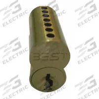BEST Interchangeable Core Cylinder: Cylindrical, SFIC, Brass (MPN 1C7G1606). Key specifications — Brand: BEST; Lock Assembly Type: Cylindrical; Cylinder Core Type: Small Format Interchangeable Core Cylinder; Keyway Type: G; Number of Pins: 7.