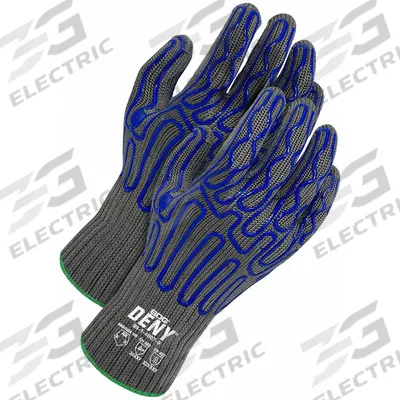 BDG Knit Gloves: M ( 8 ), ANSI Cut Level A9, HPPE ( 7 ga ) - Extreme-Duty Cut-Resistant Gloves with Silicone Coating