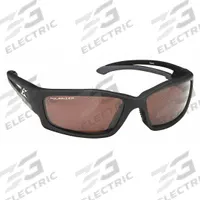 EDGE EYEWEAR Safety Glasses: Copper Lens, Full-Frame, Polarized, Metal Detectable, Black Frame (MPN TSK-XL215). Key specifications — Brand: EDGE EYEWEAR; Frame Color: Black; Lens Color: Copper.