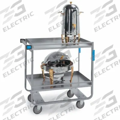 LAKESIDE Utility Cart: Open, 700 lb Max Load Capacity, 2 Shelves - Open Stainless Steel Carts