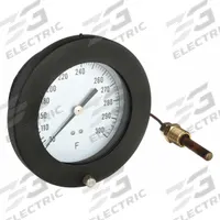 APPROVED VENDOR Analog Panel Mount Thermometer: 30°F to 300°F, ±1°F Scale Division, 4.5 in Dial Dia (MPN 12U647). Key specifications — Brand: APPROVED VENDOR; Accuracy: ±1 °F Scale Division.