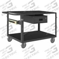 APPROVED VENDOR Metal Shelf Cart: 1,000 lb, 43 in L x 25 in W x 34 in H Overall Dim, Flush Lip, Std (MPN IC24361DRPS4SW5PU95). Key specifications — Caster/Wheel Configuration: (4) Swivel; Brand: APPROVED VENDOR.