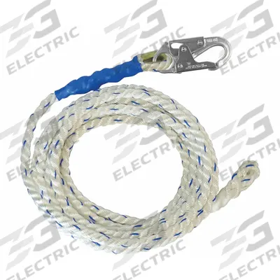 FALLTECH Vertical Lifeline: 200 ft Lifeline Lg, 310 lb Capacity, Steel - Vertical Rope Lifelines