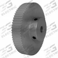 DAYTON Timing Pulley: Modified Curvilinear, Fixed, For GT Timing Belt Section, For 9 mm Belt Wd (MPN 74-3P09-6A4). Key specifications — Brand: DAYTON; Finish: Clear Anodized; For Belt Series: Powerhouse®.
