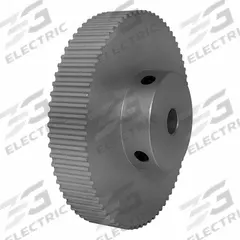 DAYTON Timing Pulley: Modified Curvilinear, Fixed, For GT Timing Belt Section, For 9 mm Belt Wd (MPN 74-3P09-6A4). Key specifications — Brand: DAYTON; Finish: Clear Anodized; For Belt Series: Powerhouse®.