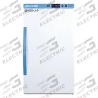 ACCUCOLD Lab Refrigerator: 3 cu ft, Undercounter, 2°C to 10°C, 19 in Overall Dp, 34 in Overall Ht (MPN ARS3ML). Key specifications — Door Opening Style: Right; Color: White; Alarm Type: Door Ajar; Manufacturer Part Number: ARS3ML; Brand: ACCUCOLD; Product Type: Lab Refrigerator; Door Type: Swing Solid; Refrigerant Type: R-600a.