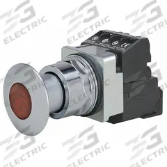 SIEMENS Mushroom Head Push Button: Illuminated, Mushroom Head Profile, Metallic, 30 mm, 1NO/1NC (MPN 52PP2E2A). Key specifications — Brand: SIEMENS; Action: Maintained; Series: Class 52; Push Button Material Type: Metallic.