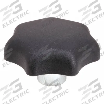 KIPP Hand Knob: 7 Point, Plastic w/ Steel Thread, 5/16"-18 Thread, 18 mm Thread Lg - 7-Arm Knobs with Threaded Hole