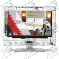 RCA Commercial HDTV: 13 in Diagonal Screen Size, 60 Hz Screen Refresh Rate, LED, 1920 x 1080, 75x75 (MPN J13SE1221). Key specifications — Manufacturer Part Number: J13SE1221; Brand: RCA; Display Type: LED; Maximum Screen Resolution: 1920 x 1080; Input Type: Component Audio; Resolution: 1080p; Facility Type_Combined: J13SE1221 Commercial.