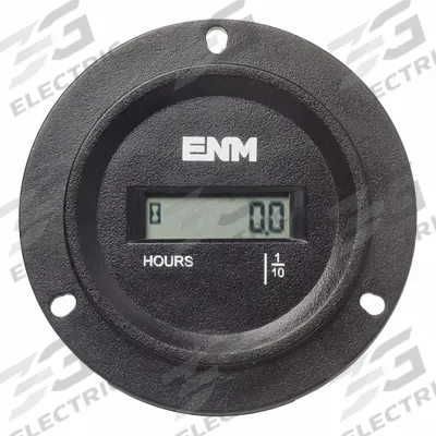 ENM Hour Meter: Hour Meters, Front Panel Mounting, Digital, 4.5 V AC/DC – 60 V AC/DC