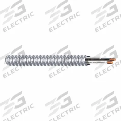 SOUTHWIRE Metal Clad Cable: 10 AWG, 2 Conductors, Copper, 1,000 ft, Aluminum, Std - Standard Metal-Clad Cables