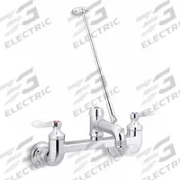 KOHLER Laundry Sink Faucet: Wall, Centerset, Brass, Polished Chrome, 13.5 gpm Flow Rate, Single Bend (MPN K-837T60-4A-CP). Key specifications — Color/Finish: Polished Chrome.