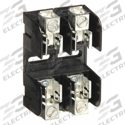MERSEN Fuse Block: Open Block Design, 2 Pole, 250 V AC, Box Lug - Fuse Blocks for UL Class H & K Fuses