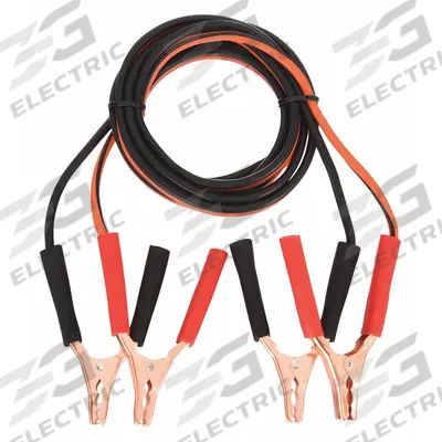 WESTWARD Booster Cable: Crimped, 10 AWG, Spring Clamp Grip, 12 ft Cable Lg - Clamp Jumper Cables