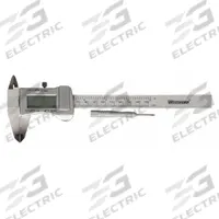 WESTWARD Fractional-Display Digital Caliper: 0 in to 6 in /0 mm to 150 mm, 0.1 in (Upper Scale) (MPN 29AD36). Key specifications — attr1184648: +/- 0.03 mm; attr1184649: 0.0005 in/0.01 mm; attr1184654: Outside; attr1184692: WESTWARD.