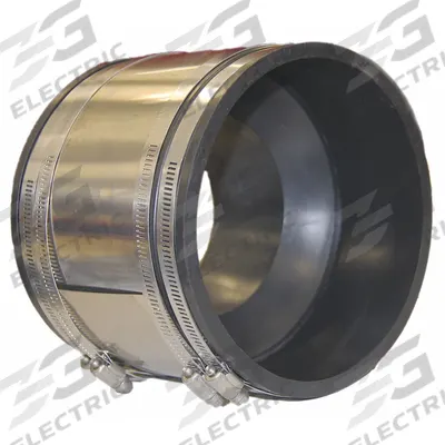 APPROVED VENDOR Flexible Pipe Straight: PVC, For 6 in Pipe, Clay/Iron/PVC - Shielded Flexible Transition Couplings