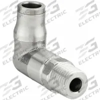 LEGRIS Push-Fit Elbow Fitting: 8 mm OD Size, BSPT x Push-to-Connect, Stainless Steel, Silver (MPN 3809 08 13). Key specifications — Brand: LEGRIS; Thread Size A: 1/4".
