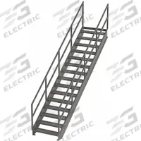 APPROVED VENDOR Portable Stairs: 12.3 ft Overall Ht, Steel, 500 lb Load Capacity, Serrated, 15 Steps (MPN IS112-36). Key specifications — Color: Gray; Brand: APPROVED VENDOR.