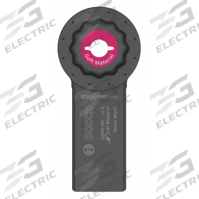 BOSCH Oscillating Scraper Blade: 5 1/4 in Blade Wd, 4 in Blade Lg, Straight, Bi-Metal - Starlock Max Mounted Blades