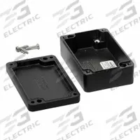 HAMMOND Enclosure: Die-Cast Aluminum, 3 in x 2 in x 1 in, NEMA 12/13/4/4X/6/6P, Screw On (MPN 1590Z062BK). Key specifications — Brand: HAMMOND; Closure Method: Screws; Knockouts: Not Included.