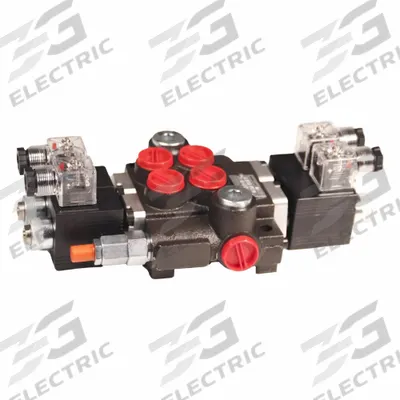 CHIEF Hydraulic Manifold Valve: 13 gpm Max Flow Rate, Three Positions, Inlet/Outlet/Work - Solenoid-Operated Directional Control Valves