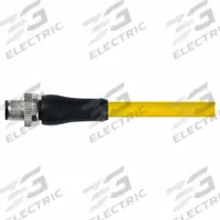 Cordset: M12 Male Straight X Bare Wire, 4 Pins, Yellow, TPE, 5 m Cable Lg, 12 A Max Current (A) (MPN 7700-P4101-U0C0500). Key specifications — Cable Jacket Color: Yellow; End 1 Gender: Male; End 1 Mounting Orientation: Straight; End 2 Connection Type: Bare Wire; IP Rating: IP66; Brand: MURRELEKTRONIK; Wire Size: 16 AWG; Cable Jacket Material: TPE.