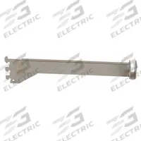 ECONOCO Rectangular Tubing Bracket: Single, 1 in Slot Spacing, 1/2 in Slot Lg, Chrome, 16 ga Gauge (MPN SLT/12). Key specifications — Product Type: Rectangular Tubing Bracket; Color: Silver; For Display Type: Single Slotted Standards; Material: Steel; Duty Rating: Heavy Duty; Brand: ECONOCO; Finish: Chrome; Mounting Type: Hanging.