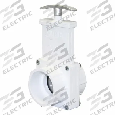 VALTERRA Gate Valve: 2 in Size, PVC, Rising, Slip x Slip, 40 psi CWP, Lever - Rising Stem PVC General Purpose Gate Valves