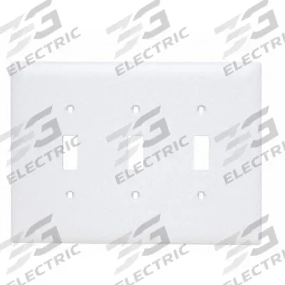 LEGRAND Wall Plate: Toggle, 3 Gang, Brown - General Purpose Wall Plates
