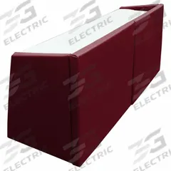 SPALDING Scorer's Table: 29 in Overall Ht, 18 in Overall Dp, Scorer's Table, 72 in Overall Lg, Steel (MPN 411-225). Key specifications — Padding Color: Burgundy; Brand: SPALDING; Padding Material: Vinyl; Tabletop Color: White; Tabletop Material: Steel; Scoring Product Type: Scorer's Table.