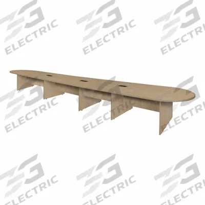 REGENCY Conference Table: Oval, Laminate/Melamine, Noble Oak, 264 in Overall Lg - Oval Conference Tables