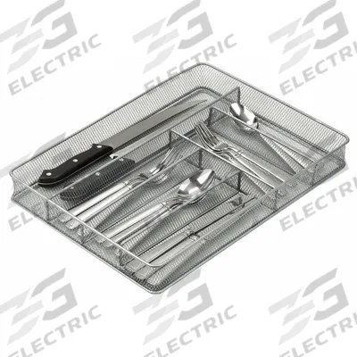 HONEY-CAN-DO Cutlery Tray: 6 Compartments, 16 in Overall Lg, 11 in Overall Wd - Drawer Organizers