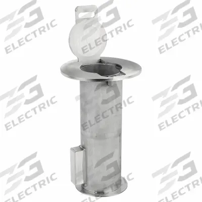 CALPIPE SECURITY BOLLARDS Bollard Embedment Sleeve: 12 in Overall Ht, 7 1/2 in Overall Wd, Silver - Embedment Sleeves for Bollards