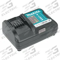 MAKITA Battery Charger: Single-Port Charging, For 12V DC, 1.5 Ah Charged in 1-Hour, 120V AC, Maktrak (MPN DC10WD). Key specifications — attr1255775: Standard; attr1255810: 12V DC; attr1255811: (1) 12V; attr1255812: 120V AC.