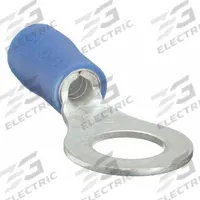 GRAINGER Ring Terminal: Blue, Vinyl Insulation, #4 Stud Size, 16 AWG to 14 AWG Wire Sizes, 600 V (MPN 24C938). Key specifications — attr1308027: GRAINGER.