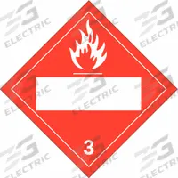 BRADY DOT Container Placard: 3, 10 3/4 in x 10 3/4 in, 10 3/4 in Label Ht, 10 3/4 in Label Wd (MPN 60410). Key specifications — Brand: BRADY; Message: 3.