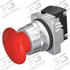 SIEMENS Mushroom Head Push Button: Non-Illuminated, Mushroom Head Profile, Non-Metallic, 30 mm, 1NO (MPN 52PM9W2K). Key specifications — Brand: SIEMENS; Action: Momentary; Series: Class 52; Terminal Connection: Pressure Plate; Push Button Material Type: Non-Metallic.