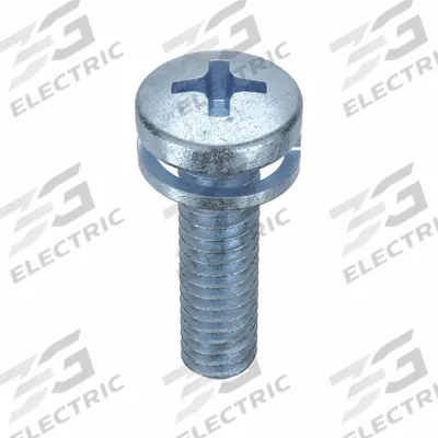 SEMS Screw: Split Lock, #8-32 Thread Size, 5/8 in Lg, Steel, Zinc-Plated, Pan - Machine Screws with Split Lock Washers