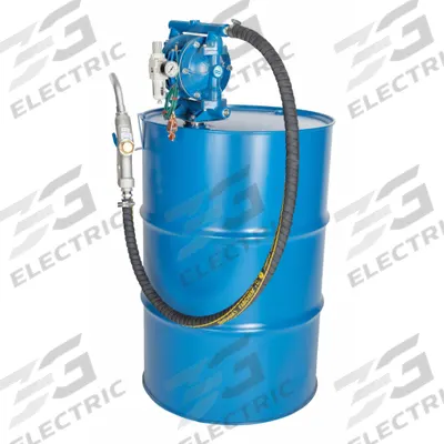 FINISH THOMPSON Air Drum Pump: Pump w/ Discharge Hose & Spout, 1:1, 20 gpm Max. Flow Rate - General Purpose Diaphragm Drum Pumps