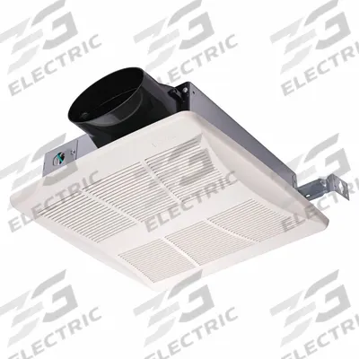 BROAN Low Profile Bathroom Exhaust Fan: Ceiling/Wall, 51 cfm Max, 1.2 sones, Variable Speed - Standard Bathroom Exhaust Fans