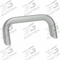 JW WINCO Pull Handle: Threaded Holes, Aluminum, Silver, 6.3 in Mounting Hole Center to Center (MPN 565.2-26-160-A-BL). Key specifications — Screw Size: M8; Brand: JW WINCO; Color: Silver; _Leg Style: 35° Contact Surface.