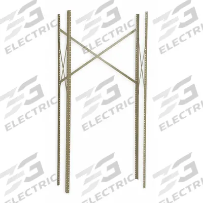 EDSAL Shelving Post Kit: 75 in Overall Ht, Steel, 14 ga - Steel Posts & Post Kits for Standard Metal Shelving