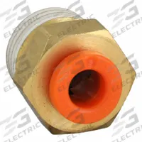 SMC Push-Fit Adapter Fitting: 5/32 in OD x 1/8 in Pipe Size, Push-to-Connect x MNPT, Brass, Brass (MPN KQ2H03-34AS). Key specifications — Brand: SMC; Thread Size A: 1/8".
