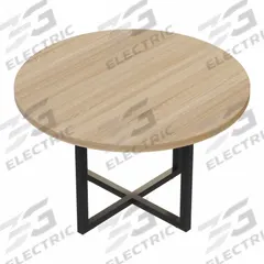 MIRELLA Conference Table: Circle, Fiberboard, Sand Dune, 29 1/2 in Overall Ht, 42 in Overall Dia (MPN MR42RSDD). Key specifications — attr987891: Traditional Leg; attr987894: Fiberboard; attr987867: Steel; attr987857: MIRELLA; attr987872: Steel.